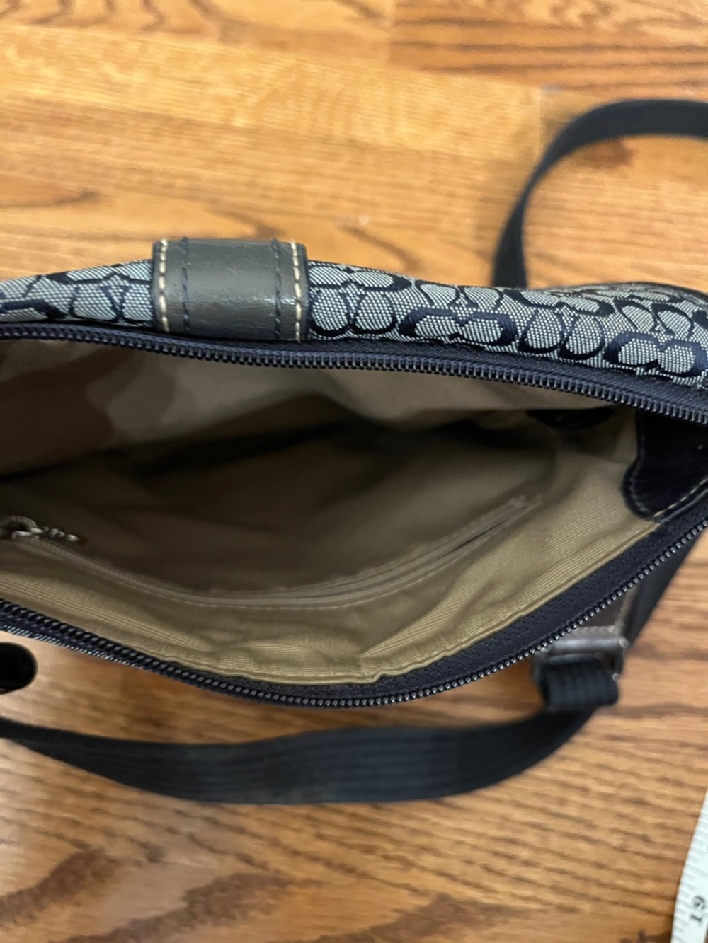 Y2K Coach Soho Mini Signature Bag 44718 Classic Coach Design Navy and Gray COA - Picture 12 of 16